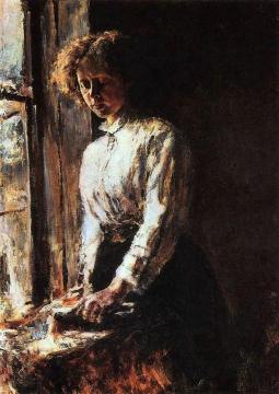 Olga Trubnikova by the Window Artwork by Valentin Serov