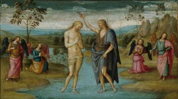 The Baptism of Christ Artwork by Pietro Perugino