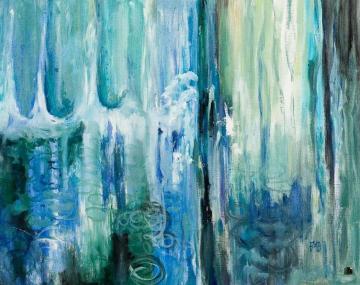 Water Abstraction Artwork by Freida Marion Ewart Scott