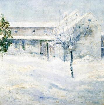 Old Holley House, Cos Cob Artwork by John Twachtman