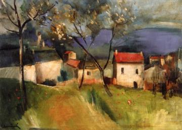 Village Street Artwork by Maurice De Vlaminck