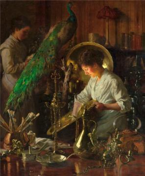 Polishing Silver Artwork by Thomas Frederick Mason Sheard