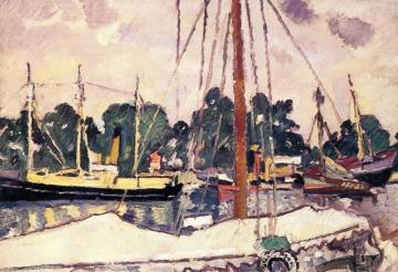 Steamships At Ouisterham Artwork by Louis Valtat