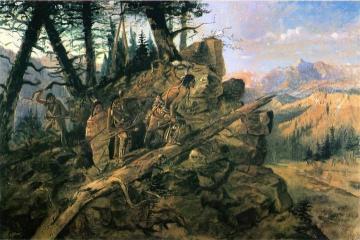 Plunder on the Horizon Artwork by Charles Marion Russell