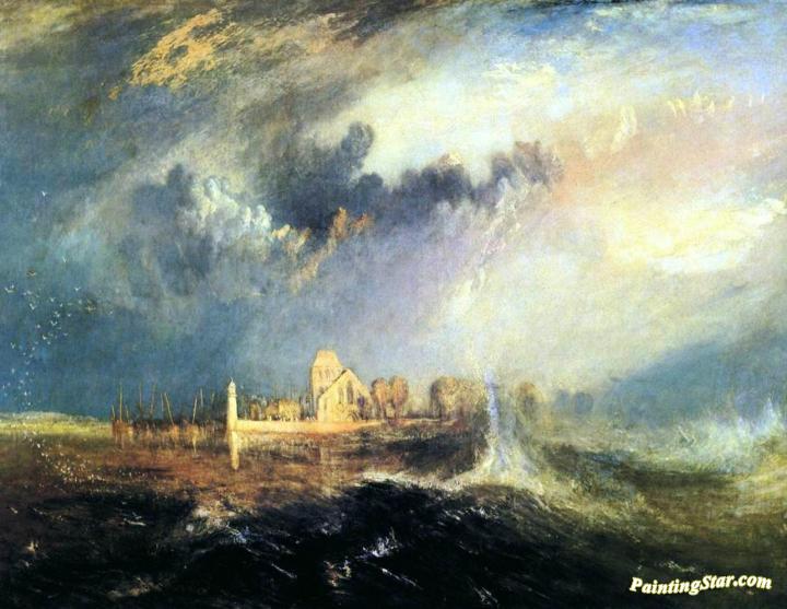 Quillebeuf, at the Mouth of Seine Artwork by Joseph Mallord William Turner