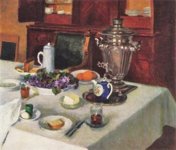 Morning Tea Artwork by Igor Grabar