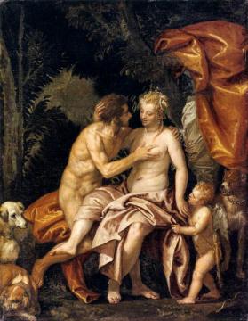 Venus And Adonis Artwork by Paolo Veronese
