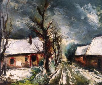 Village In The Snow Artwork by Maurice De Vlaminck