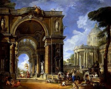Circe Entertaining Odysseaus At A Banquet Artwork by Giovanni Paolo Pannini