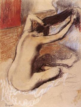 Woman Combing Her Hair Artwork by Edgar Degas