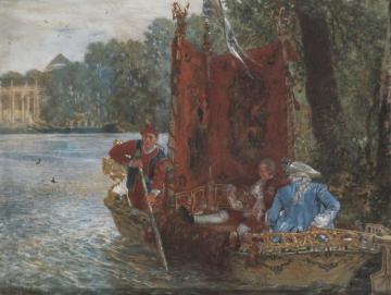 Water Transport In Rheinsberg Artwork by Adolph von Menzel