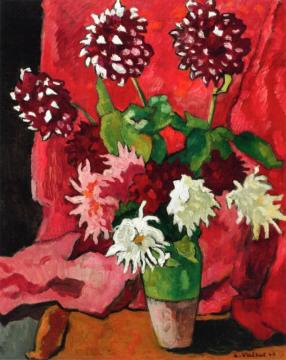 Bouquet Of Dahlias Artwork by Louis Valtat