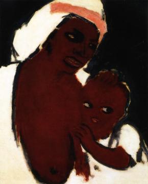 Mother And Child In A Landscape Artwork by Kees Van Dongen