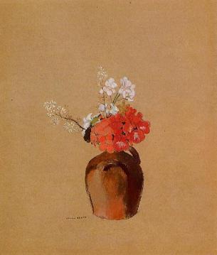 Flowers in a Pot Artwork by Odilon Redon