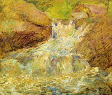 Waterfall, Greenwich Artwork by John Twachtman