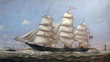 Ship Lucy G. Dow Artwork by Charles S. Raleigh