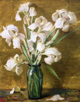 White Irises Artwork by Joseph Henry Sharp