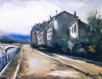 Suburban Landscape, By The River Artwork by Maurice De Vlaminck
