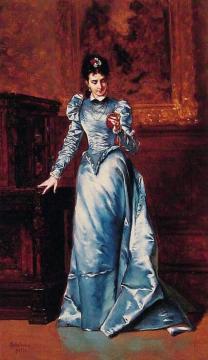 Her Fiance's Portrait Artwork by Wladyslaw Bakalowicz