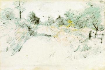 Road Scene Artwork by John Twachtman