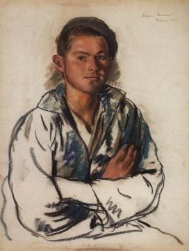 Portrait of a young fisherman Artwork by Zinaida Serebriakova
