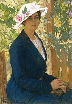 Portrait Of N.v. Mansyreva Artwork by Ivan Goryushkin-Sorokopudov