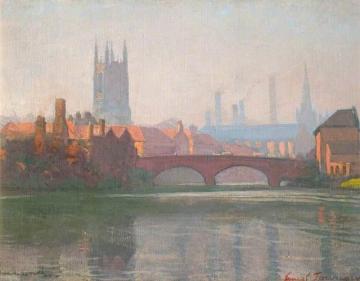 Second Exeter Bridge, Derby Artwork by Ernest Townsend