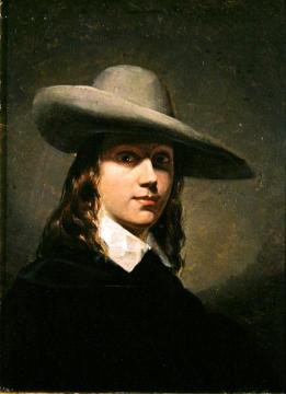 Self-Portrait in a Broad Brimmed Hat Artwork by Anthony Frederick Sandys