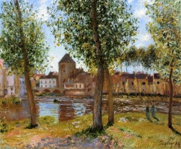 Poplars a Moret-sur-Loing, an August Afternoon Artwork by Alfred Sisley