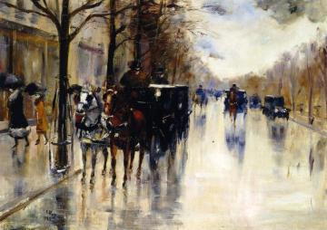 Unter Den Linden Artwork by Lesser Ury