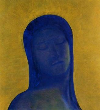 Closed Eyes Artwork by Odilon Redon