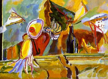 Omega Paper Flowers On The Mantelpiece, 46 Gordon Square Artwork by Duncan Grant