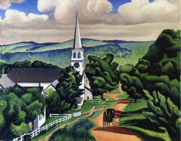 Vermont Landscape Artwork by Charles Sheeler