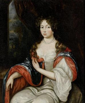 Portrait of a lady, probably Madame Manzini Artwork by Caspar Netscher