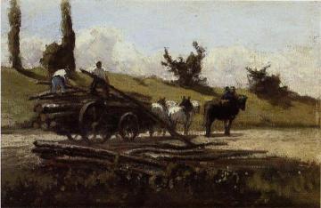 The Wood Cart Artwork by Camille Pissarro