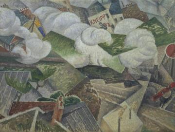 Suburban Train Arriving in Paris Artwork by Gino Severini