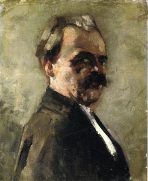 Self Portrait With Spread Fingers Artwork by Lesser Ury