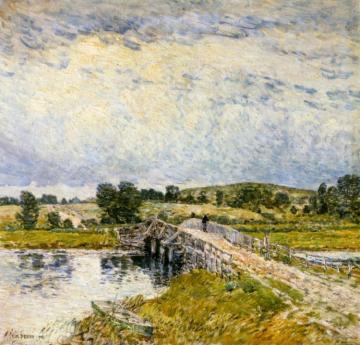 Old Lyme Bridge Artwork by Frederick Childe Hassam