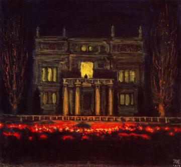 Torchlight Procession Artwork by Franz von Stuck