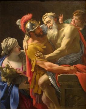 Aeneas And His Father Fleeing Troy Artwork by Simon Vouet