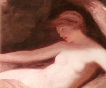Reclining Female Nude Artwork by George Romney