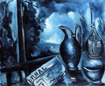 Still Life With Blue Pitcher Artwork by Maurice De Vlaminck
