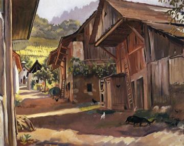 Alps. Village in the Savoie Artwork by Zinaida Serebriakova