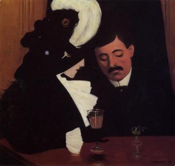 At The Cafe Artwork by Felix Vallotton
