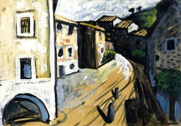 Village Street with Two Women Artwork by Auguste Chabaud