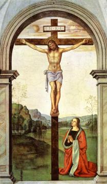 The Pazzi Crucifixion [detail Of The Deposition] Artwork by Pietro Perugino