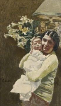 Mrs Van Beuren And Child Artwork by Walter Richard Sickert