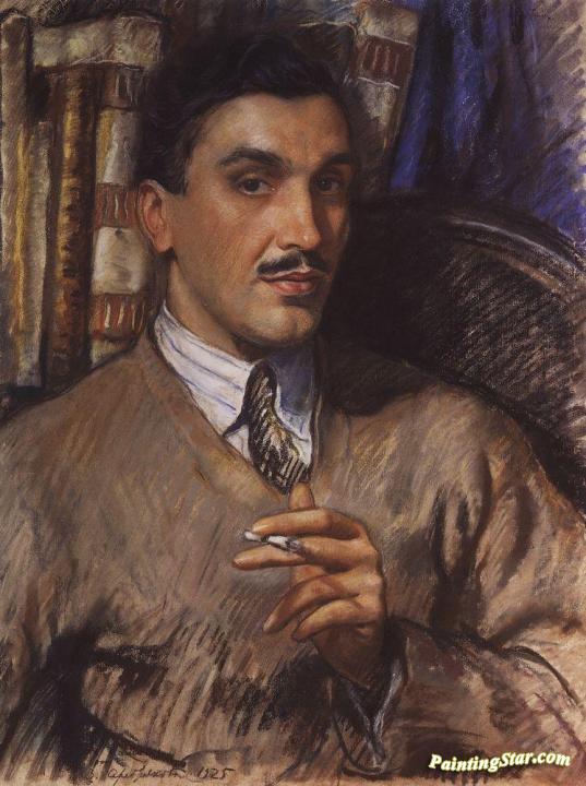 Portrait of Architect A. Beloborodov Artwork by Zinaida Serebriakova
