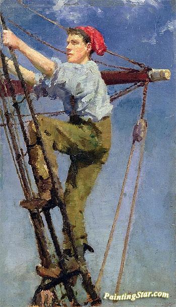 Going aloft Artwork by Henry Scott Tuke