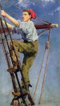 Going aloft Artwork by Henry Scott Tuke